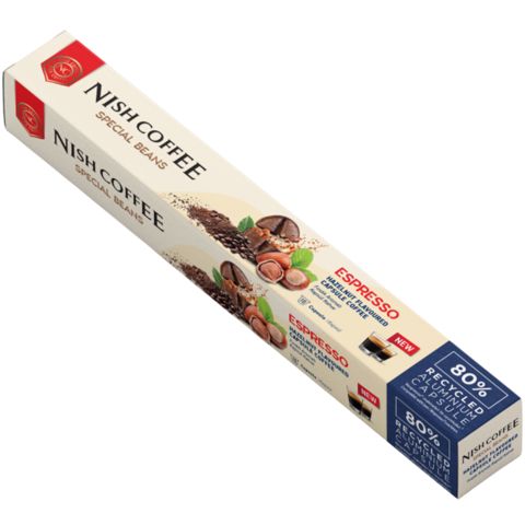 Qəhvəbişirən üçün kapsul Nish Nespresso Hazelnut 10 ədəd 8683583873609 — Bakı