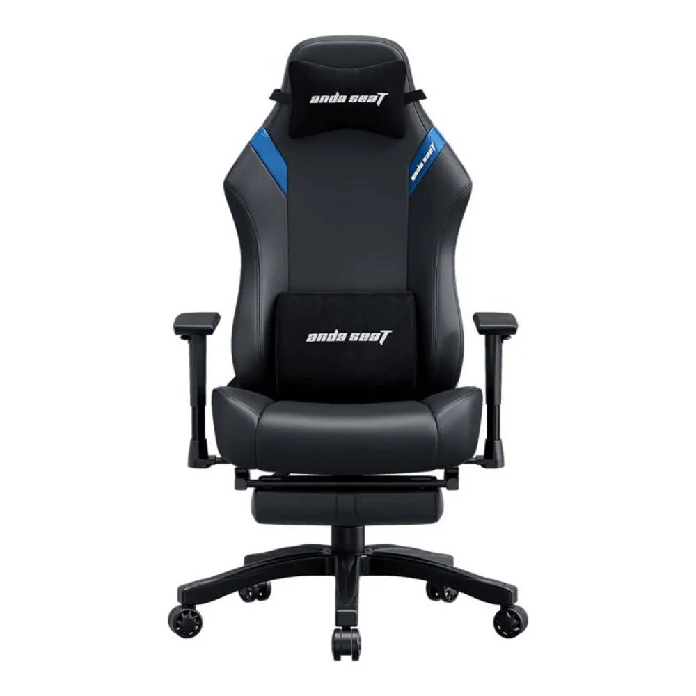Oyun kreslosu AndaSeat Luna Pro, PVC dəri örtüklü, qara-göy (AD18T-44-BS-PV) — Bakı