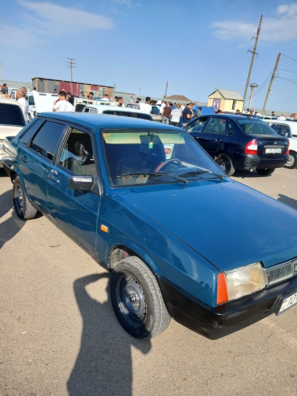 Lada Samara (21099) sedan - Kuzov: 4 qapılı sedan, mavi rəng — Avto, Xırdalan (6)