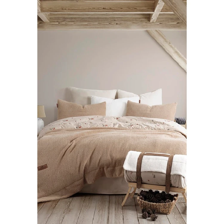 Örtük dəsti IyiGeceler Wooden, Kahve (8681234930909) — Bakı
