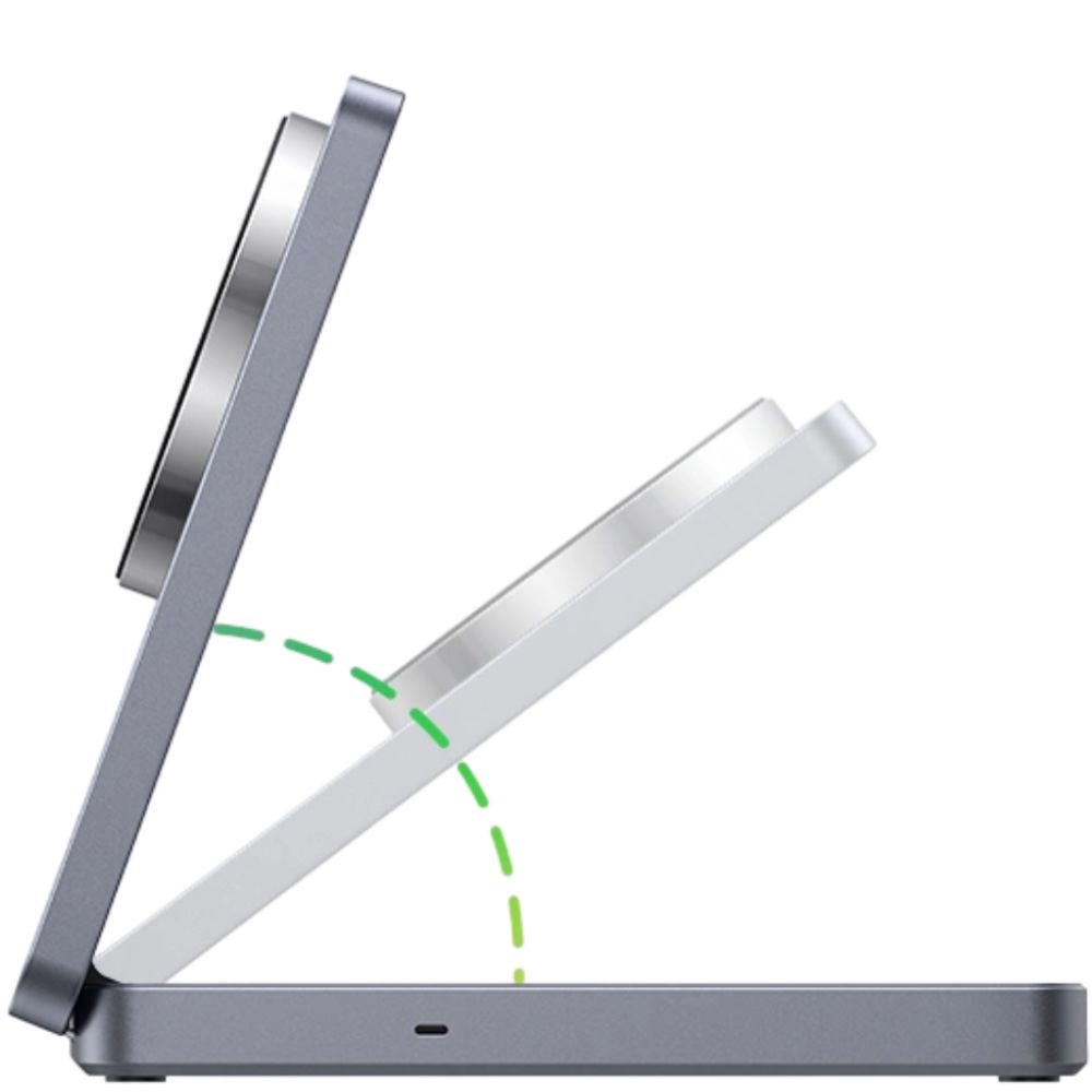 Ugreen Wireless Charger 2 in 1 W706_45023 Gray — Mallar, Bakı (2)