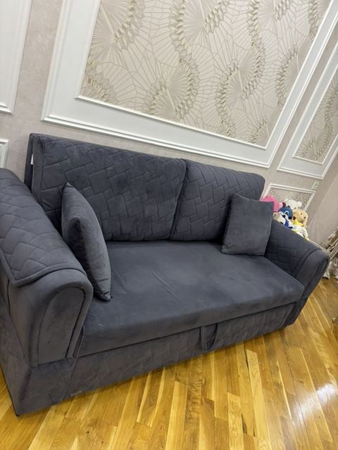 İki funksiyalı yumşaq divan – çıxarılan alt hissə ilə - Rəng: tünd — Bakı