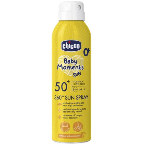 Uşaqlar üçün günəşdən qoruyucu sprey Chicco 360 Baby Moments SPF50 150 ml 00012076000000 — Bakı