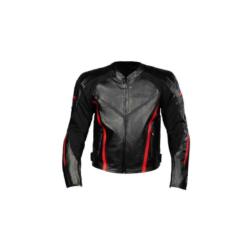 Gödəkçə Motoverse Iron, dəri, black/red (XL) — Cars