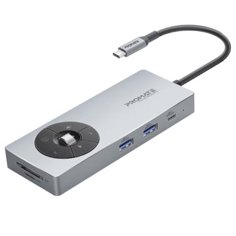 USB Hub Promate 14in1 USB Type-C Comandhub-pro Grey — Bakı