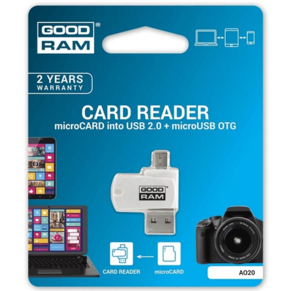 Kart oxuyucu Goodram MicroSD OTG White 5908267913673 — Kompüterlər və noutbuklar, Bakı (2)