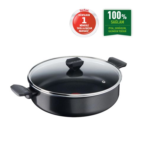 Qazan Tefal Titanium 1X SimplyClean Diffusion Altlıq Qısa 28 sm (2100118529) — Bakı