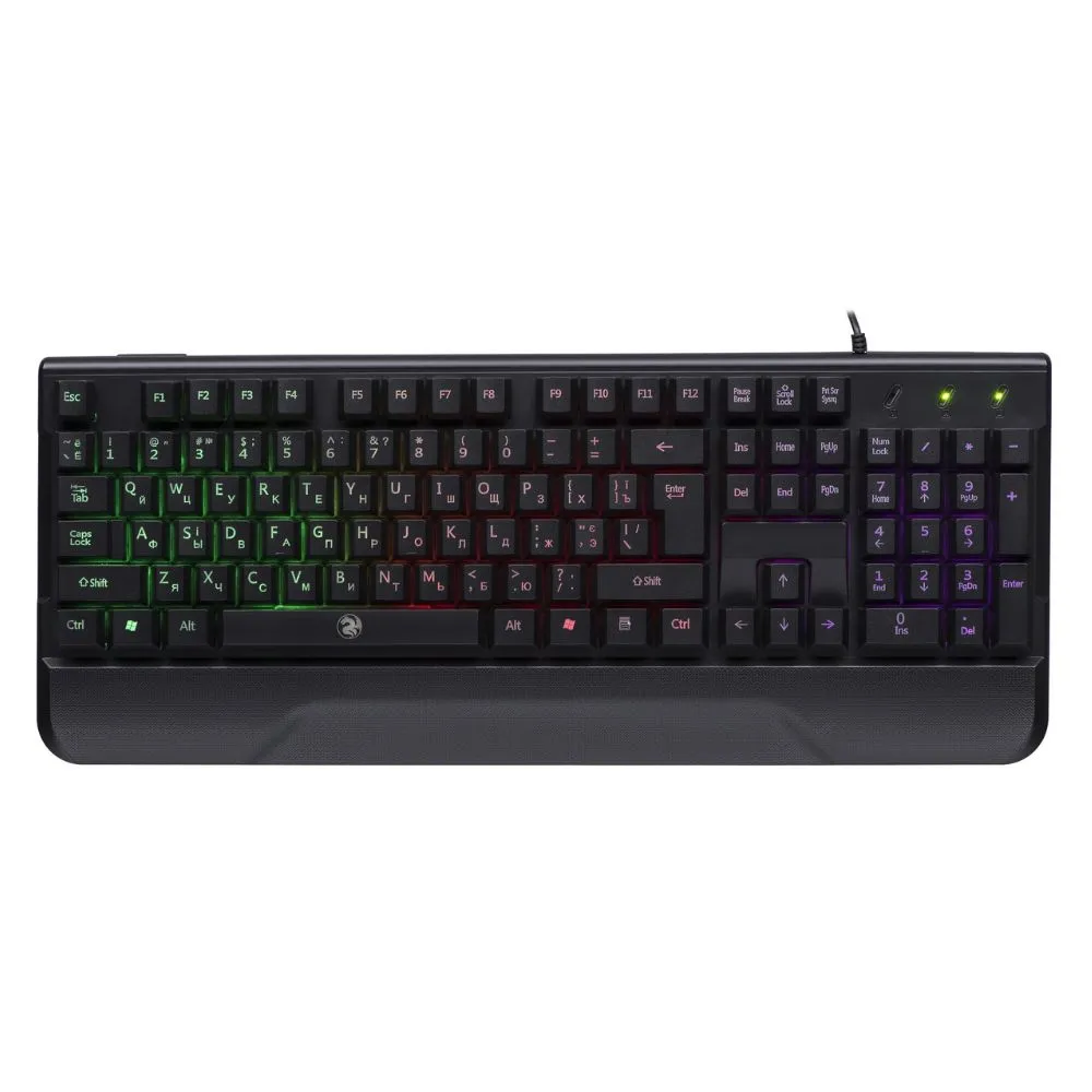 Oyun klaviaturası 2E KG310 LED USB Black Ukr, Metal Body — Keyboards & Mice