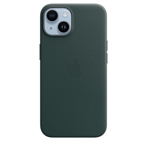 Keys iPhone 14 Leather Case with MagSafe - Forest Green (MPP53ZM/A) — Bakı
