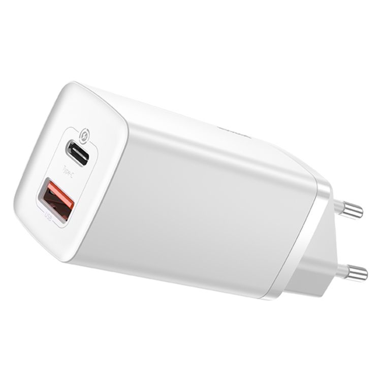 Adapter Baseus GaN2 Lite Quick Charger C+U 65W White (CCGAN2L-B02) — Aksesuarlar, Bakı