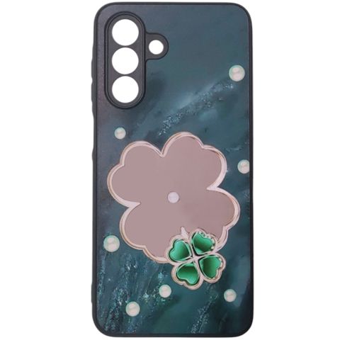 Samsung Galaxy A26 case Silicon Flower with Mirror Green — Bakı
