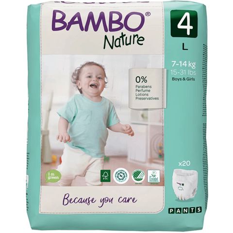 Uşaqlar üçün tuman bezləri Bambo Nature 4 20 ədəd 1000019254 — Bakı