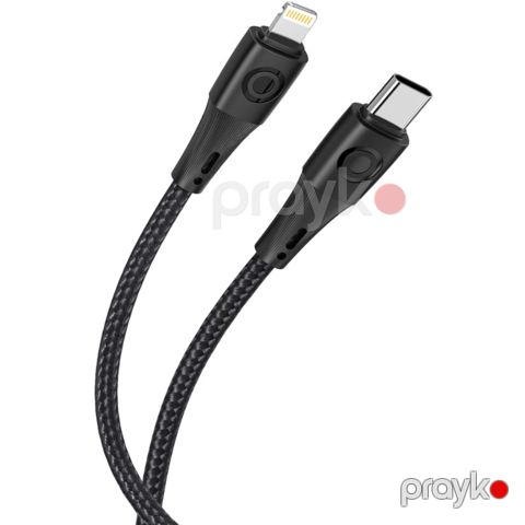 Naqil Euroacs EU-Y12 Braid USB Type-С to Lightning 1 m 27W ACHRKA440400 Black — Bakı