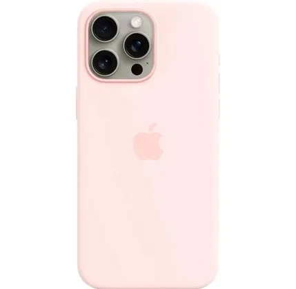 Çexol Apple iPhone 15 Pro Silicone Case with MagSafe Light Pink (MT1F3ZM/A) — Bakı