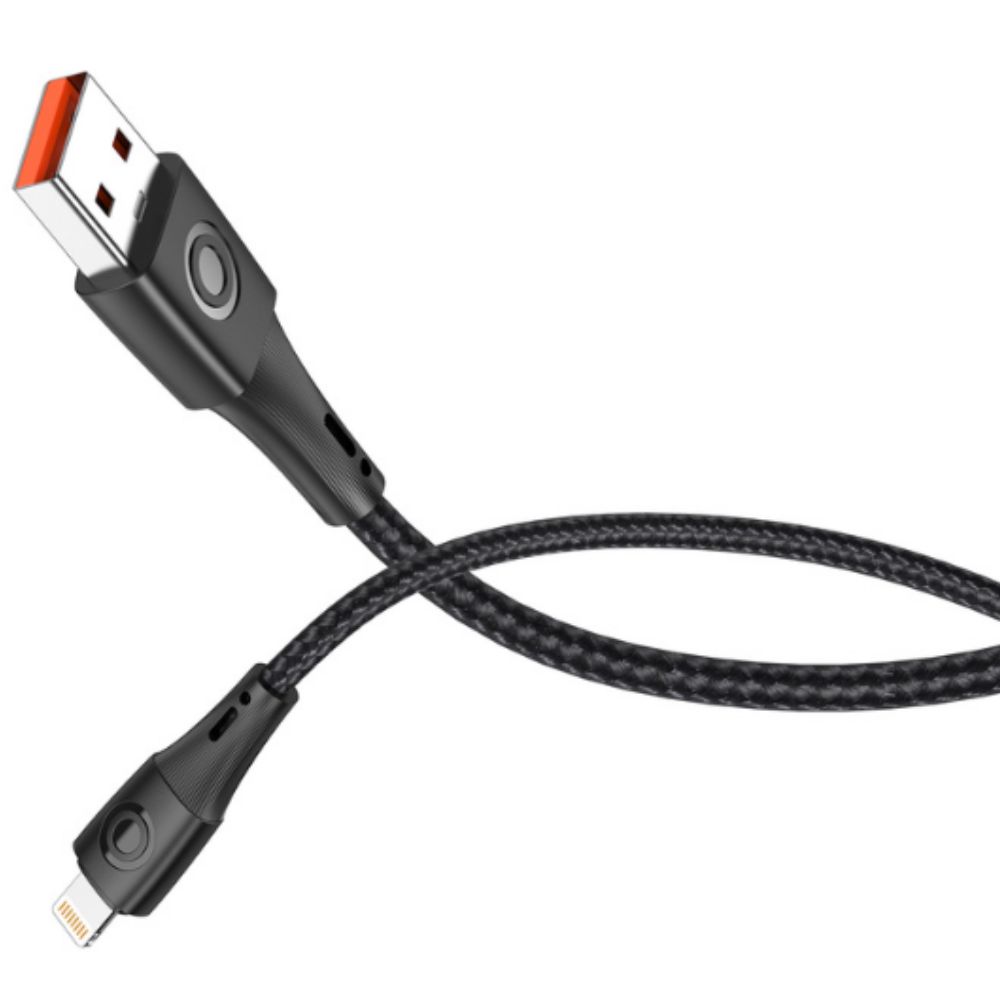 Naqil Euroacs EU-Y12 Braid USB Type-A to Lightning 1 m ACHRKA440430 Black — Mallar, Bakı (2)