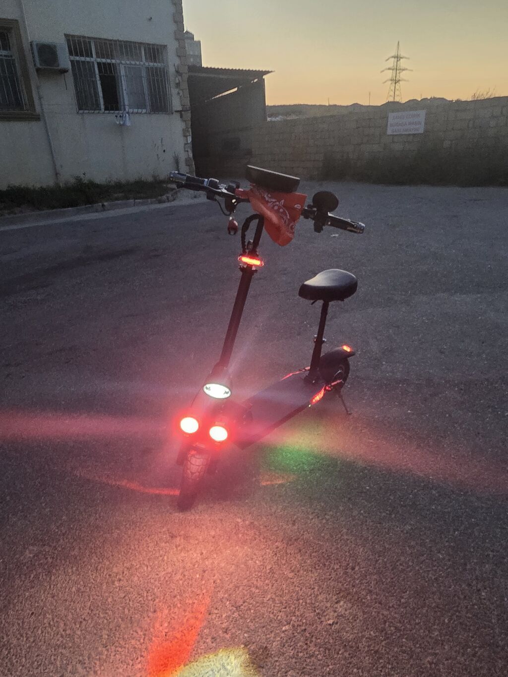Elektrik skuter – rahat oturacaqlı, güclü işıqlandırmalı, geniş — Mallar, Bakı (5)