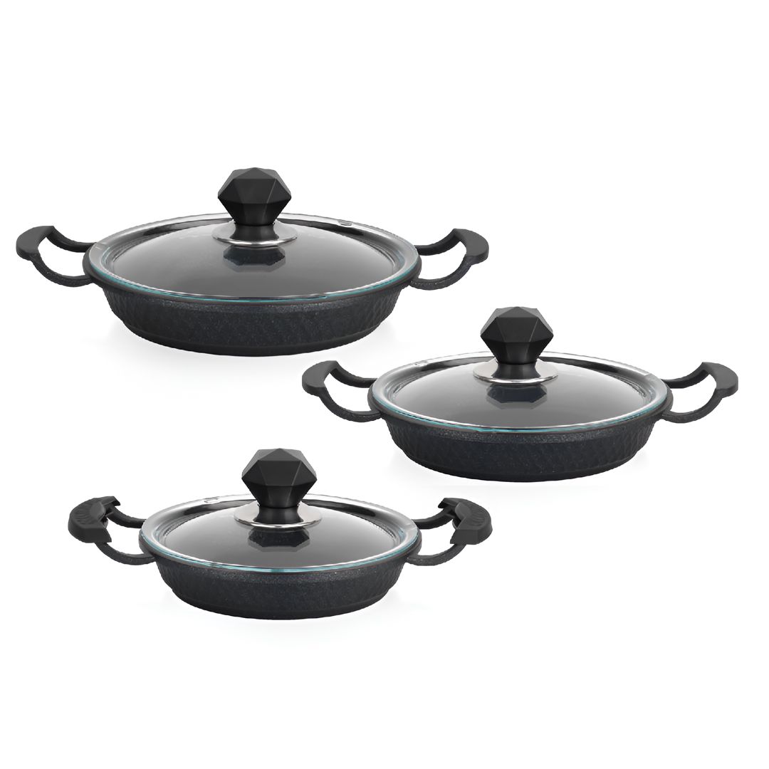 Tava dəsti Schafer Crystal 3 lü Dokum 6 parça 8699131829813 — Bişirmə qabları, Bakı