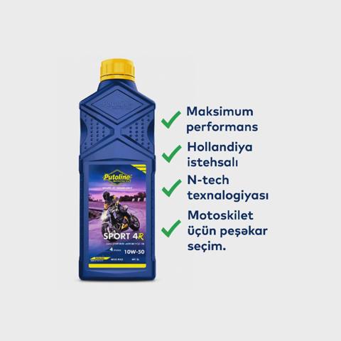 Mühərrik üçün yağ Putoline Power 1 4R10W50 — ძრავის ზეთები