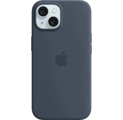 Çexol Apple iPhone 15 Silicone Case with MagSafe Storm Blue (MT0N3ZM/A) — Bakı