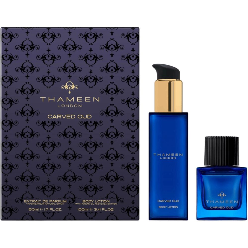 Uniseks parfüm Thameen Carved Oud EDP 50 ml + Bədən losyonu 100 ml COGSBL2 — Mallar, Bakı (2)