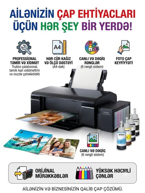 Ailənizin və biznesinizin qalib çap həlli Epson foto-printer və — Bakı
