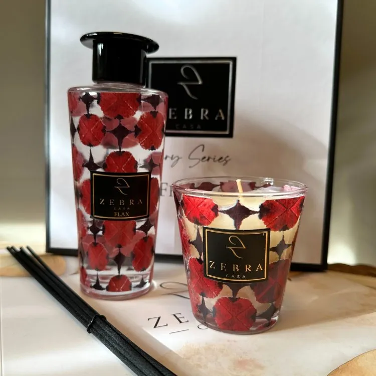 Aromatik diffuzor və şam dəsti Zebra Casa Flax — Bakı