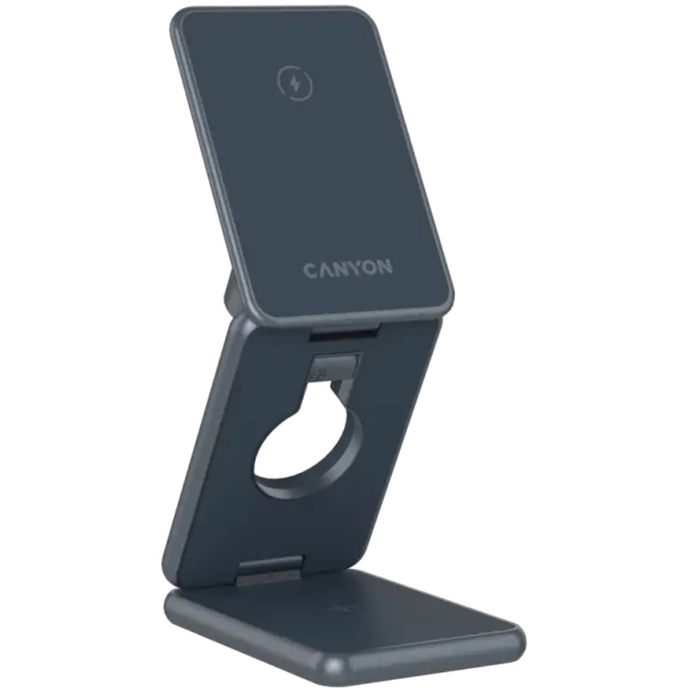 Simsiz enerji toplama cihazı Canyon Foldable 15W 3in1 CNS-WCS309M Dark Gray — Mallar, Bakı (2)