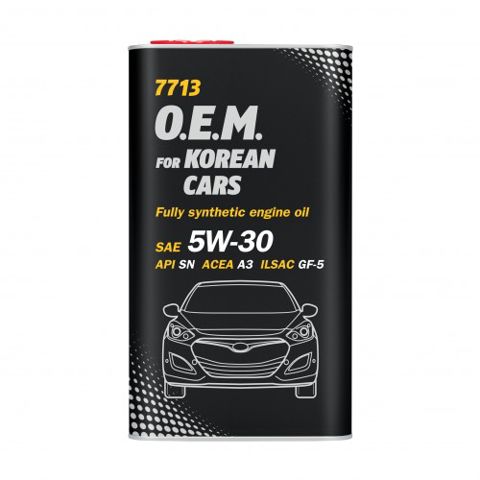 Mühərrik yağı Mannol 7713 O.E.M. For Korean Cars SAE 5W-30 4L Metal — Bakı