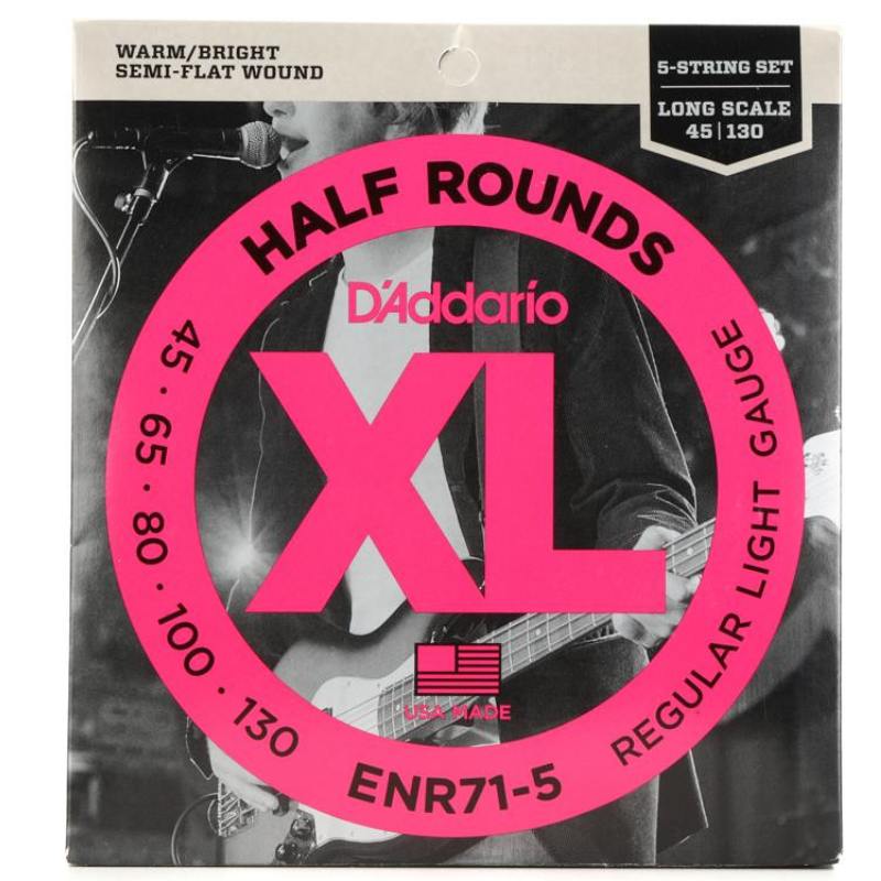 D-Addario ENR71-5 XL Half Rounds Nickel 45-130 Long Scale — Musiqiə alətləri, Bakı (2)