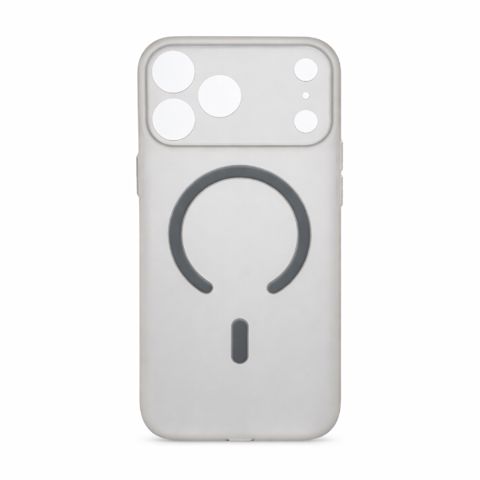 Iphone 17 Pro Max case Silicone Magsafe Transparent Black — Bakı