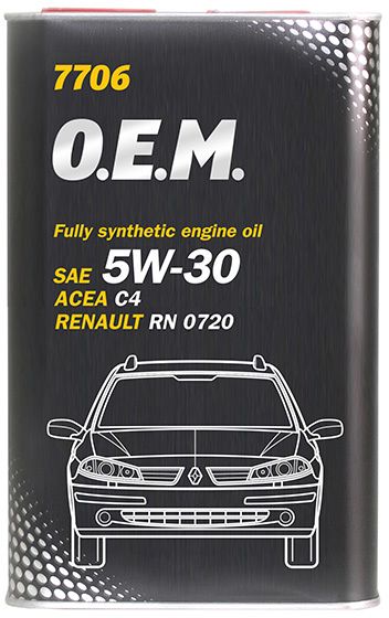 Mühərrik yağı Mannol 7706 O.E.M. For Renault-Nissan SAE 5W-30 1L Metal — Bakı