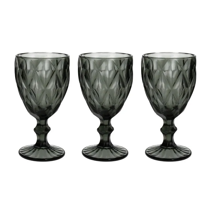 Badə Tognana Glass Rombus 320 ml Grey 3 ədəd (N3585T15892) — Süfrə qabı, Bakı