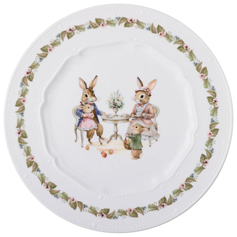 Boşqab Lefard Rabbits family, farfor, 25 sm (425-283) — Столовая посуда