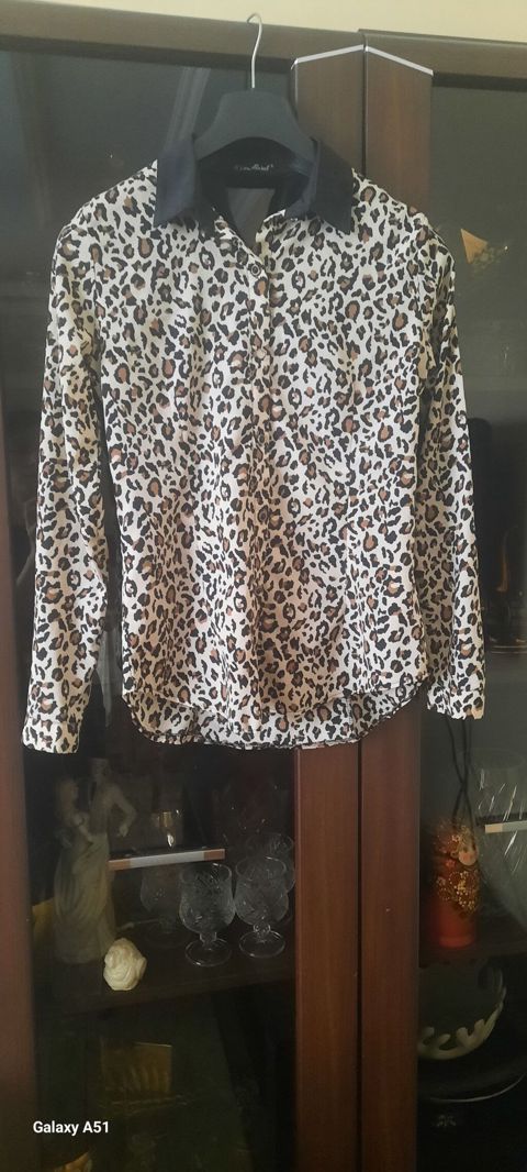 Qadın köynəyi – leopard naxışlı, uzunqol - Parça: Yüngül, hamar — Digah
