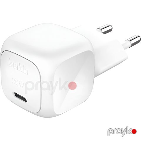 Adapter Belkin USB Type-C PD 20W PPS WCA009KQWH White — Bakı