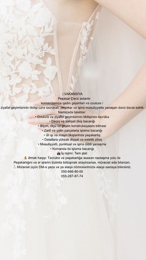 Peşəkar Dərzi axtarışı – qadın geyimləri, couture və ziyafət — Bakı