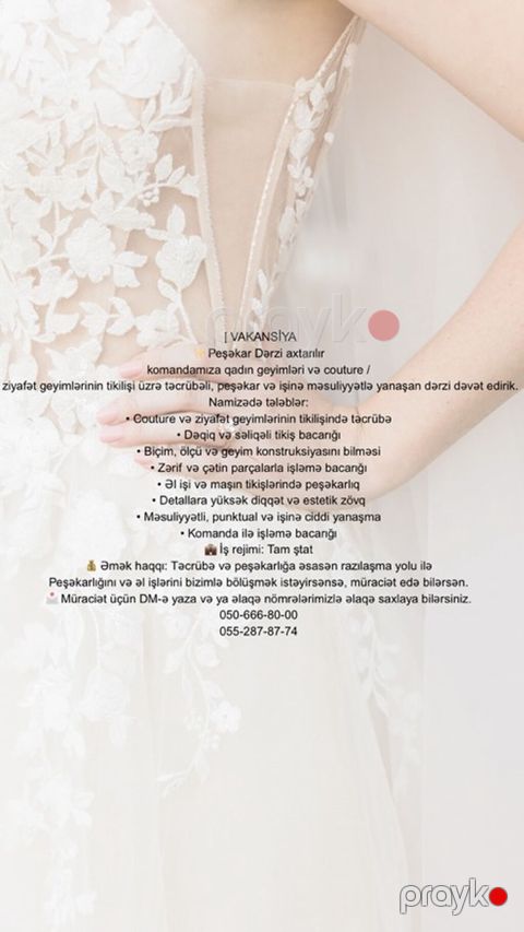 Peşəkar Dərzi axtarışı – qadın geyimləri, couture və ziyafət — Bakı