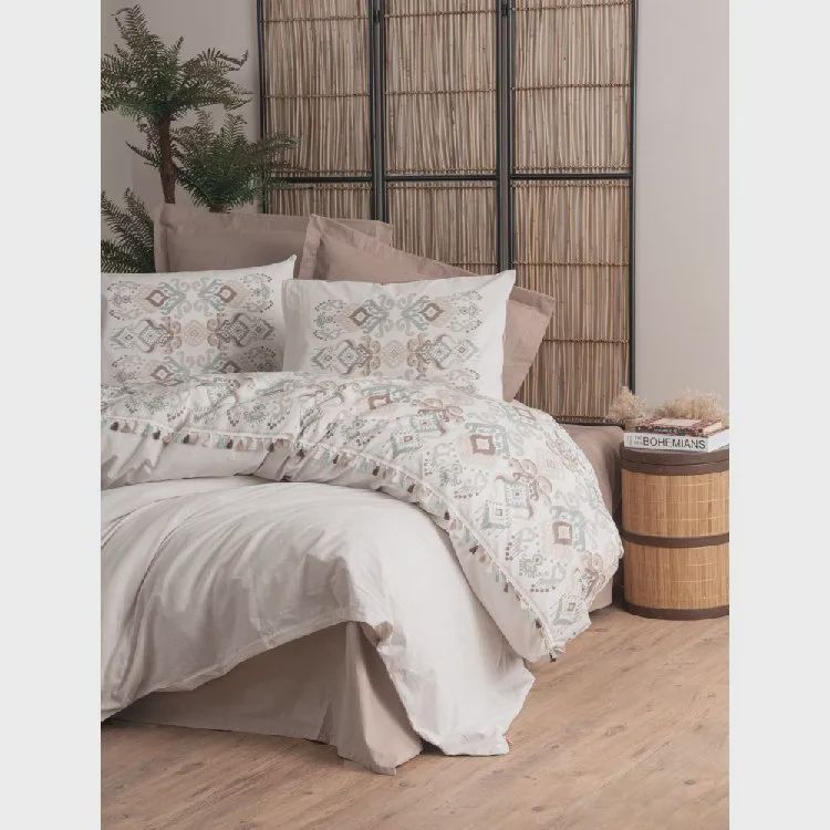 Cotton Box candy ranforce duvet cover set - sıngle asılo kahve — Döşəmə dəsti, Bakı