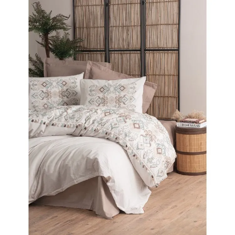Cotton Box candy ranforce duvet cover set - sıngle asılo kahve — Bakı