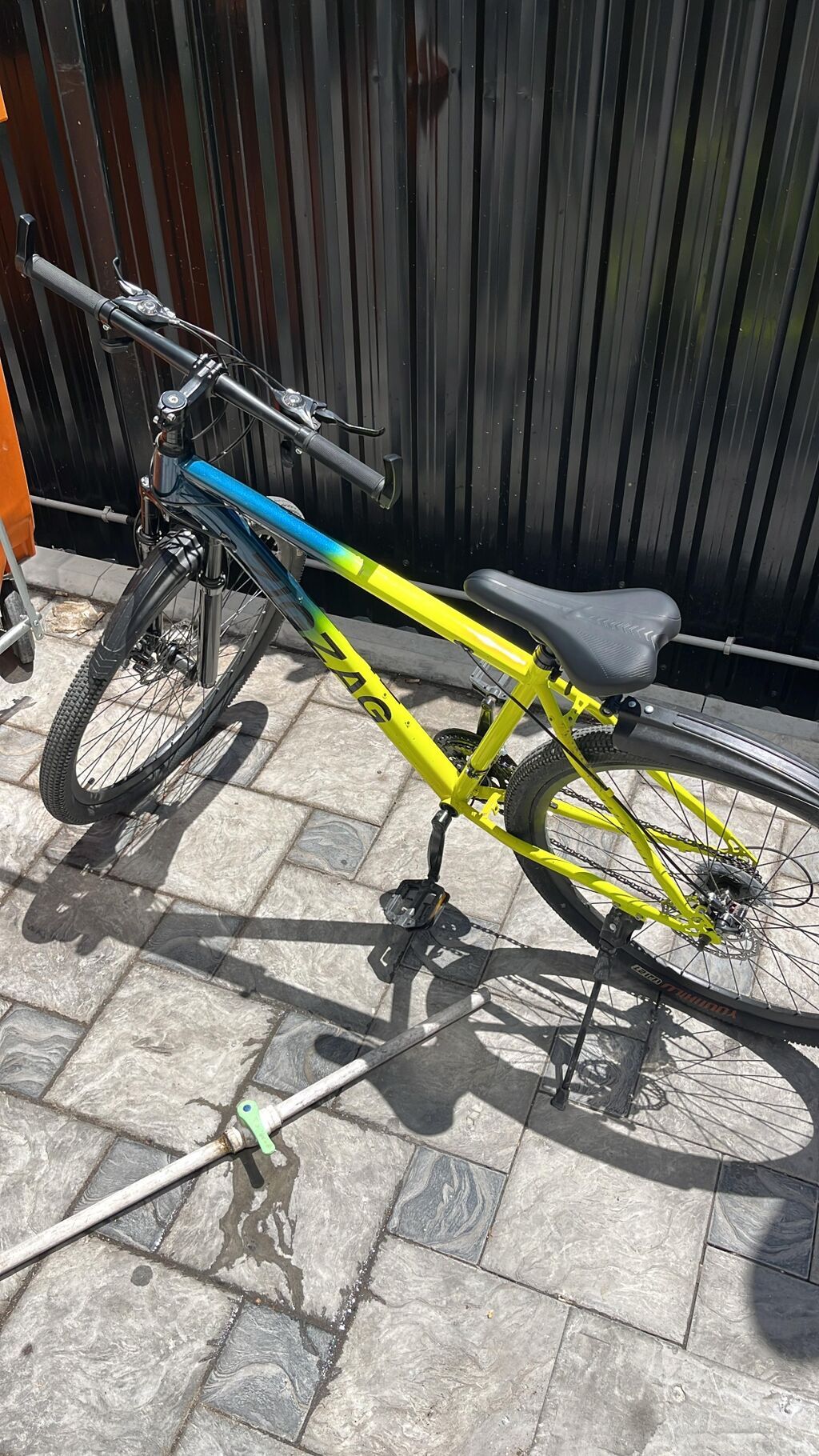 Zıgzag dağ/şossə tipli velosiped - Rəng: sarı-neon/qartal mavi ombre — Dağ velosipedləri, Mehdiabad (4)