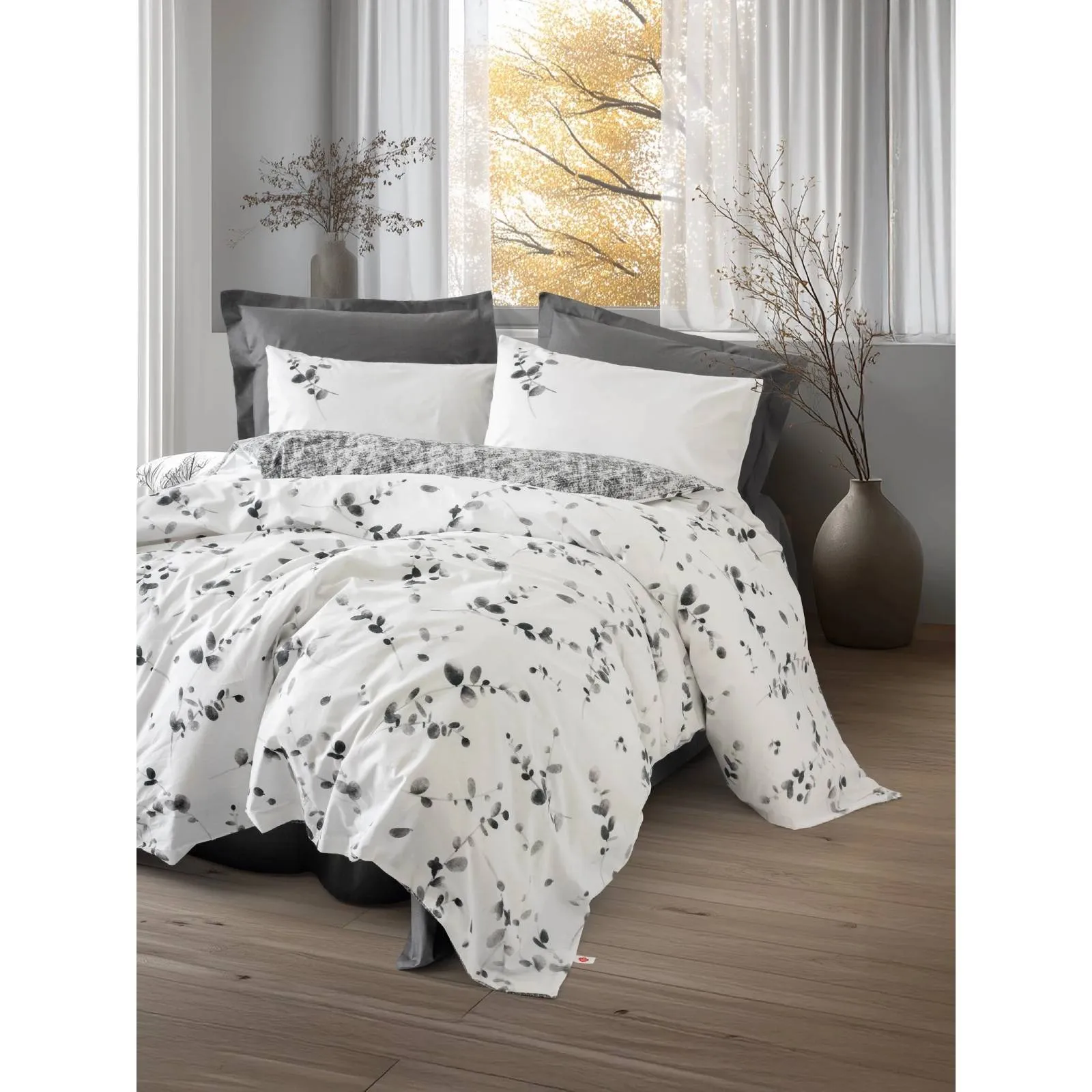 Yataq dəsti Cotton Box Dual, iki nəfərlik, Elaria antrasit (8680108083994) — Постельное белье