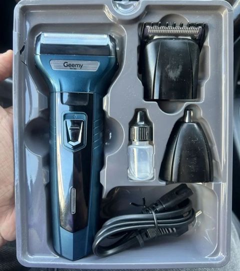 Geemy GM-566 – 3‑ü 1‑də şarj olunan təraş və trimmer dəsti — Bakı