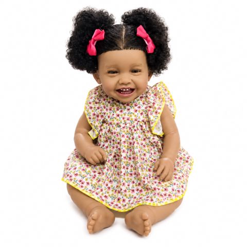 Toys Doll Yeez Wood JX299 Baby Dark Skinned & Сlothes Dresses — Bakı