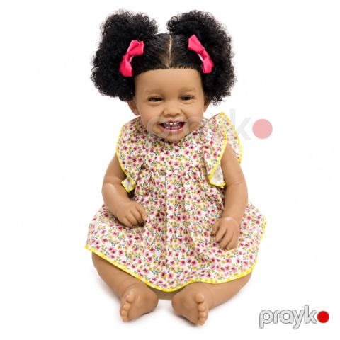 Toys Doll Yeez Wood JX299 Baby Dark Skinned & Сlothes Dresses — Bakı