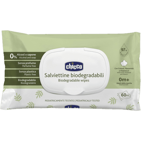 Nəm salfet Chicco Biodegradable 60 ədəd 8058664173785 — Bakı
