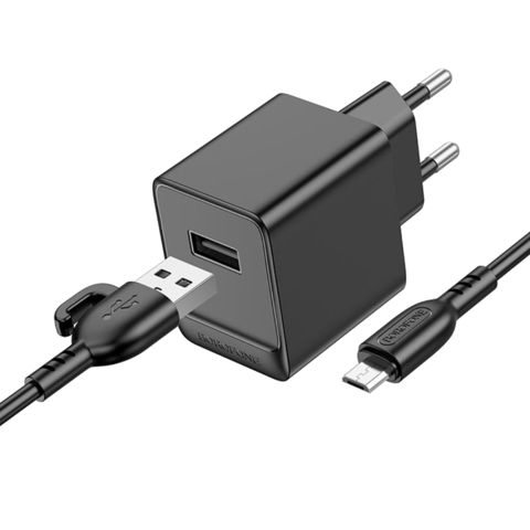 Adapter Borofone BAS11A microUSB Black — Bakı