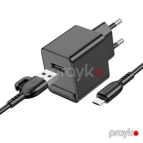 Adapter Borofone BAS11A microUSB Black — Bakı