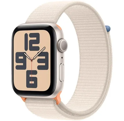 Smart saat Apple Watch SE GPS Gen.2, 44mm Starlight Aluminium Case With Starlight Sport Loop (MRE63QR/A)