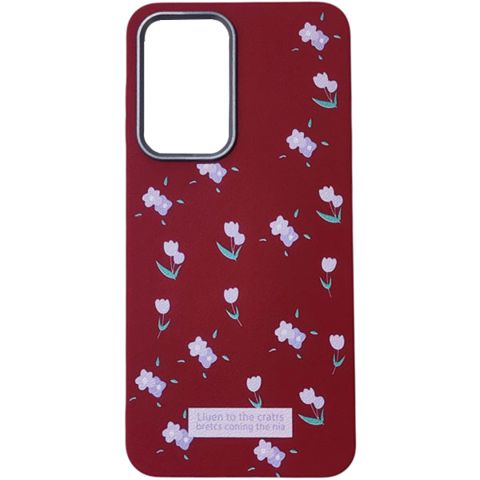 Samsung Galaxy A26 case Bordo&Violet Flowers — Bakı