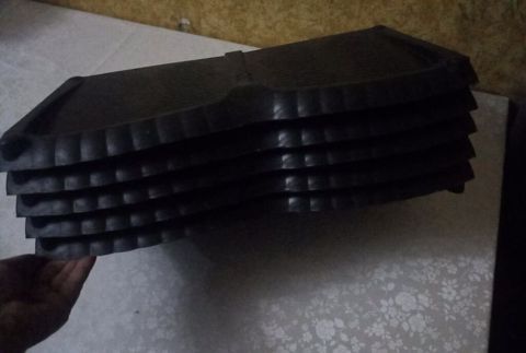 Qara rəngli plastik boşqab/tray dəsti - Material: qalın, möhkəm — Bakı